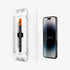 AGL05202 - iPhone 14 Pro Max Screen Protector EZ FIT GLAS.tR (Sensor Protection) showing the device
